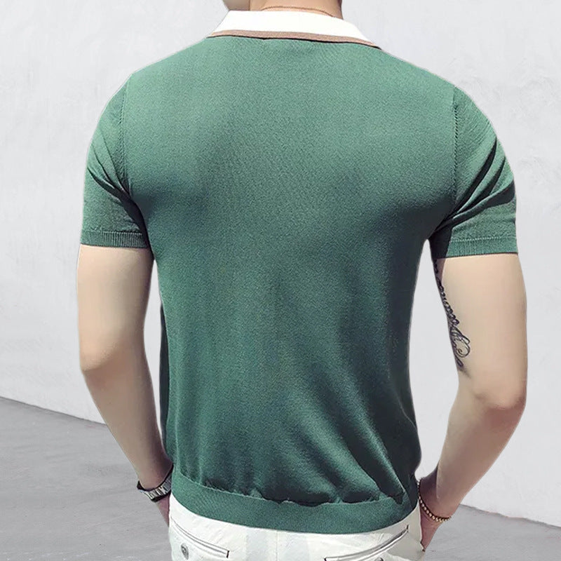 Polo Shirts Summer Polo Shirt Men's Short-Sleeved Sweater