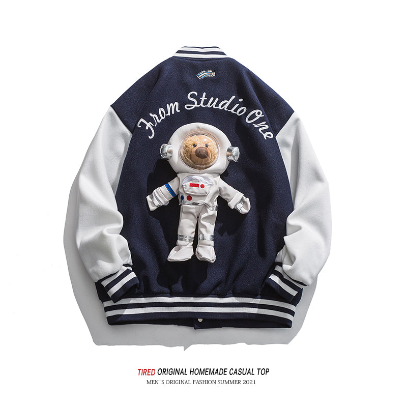 Letterman Jacket Outfit Senior Jackets Varsity Baseball Coat Men's Autumn Loose Casual Jacket Top