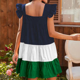 Semi Formal Dresses for Wedding Flounced Skirt Puff Sleeve Suspender Skirt Summer
