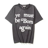 Kanye T Shirt Letter Print Short-Sleeve Loose Plus Size Hip Hop Half T-shirt