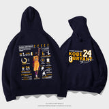 In Memory of Kobe Hoodie Kobe Glory Hall of Fame Commemorative Hooded Sweater Fleece-Lined