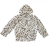 Women Dalmatian Coat Fluffy Leopard Thickened Coat for Women
