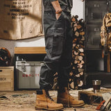 Men Cargo Pants Cotton Overalls Men Spring and Autumn Loose