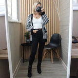 Preppy Aesthetic Outfits Knitted Cardigan Women's Autumn and Winter Loose V-neck Long-Sleeved Knitted Jacket