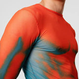 Transparent Shirt for Men See-through Bottoming Shirt Stretch-Tight T-shirt