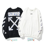 Off White Sweatshirts Long Sleeve round Neck Neck Sweater for Men and Women