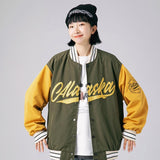 Varsity Jacket for Men Baseball Jackets Spring Stand Collar Loose Baseball Uniform