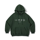Man Fall Winter Outfis Winter Print Velvet Padded Hooded Sweatshirt Male Student Pullover