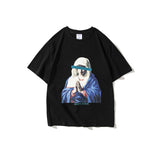 Men's T-shirt Summer T-shirt Artistic Portrait Printing Street Tide Brand round Neck Loose Large Size Short Sleeve T-shirt Men