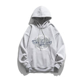Man Fall Winter Outfis Winter Printed Hoodie Men's Unisex Style Loose Fleece-Lined Casual Hoodie