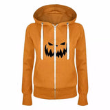 Halloween Costumes Witch Pumpkin Pumpkin Hooded Drawstring Women's Sweater