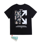 off Ow White T Shitrs Little Daisy Short-Sleeved T-shirt Men's and Women's Floral White