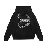 Slogan Graphic Hoodie Hooded Cardigan Sweater Men's and Women's Letter Embroidery Coat