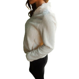 Women Sherpa Jacket Winter Turtleneck Long Sleeve Zipper Wool Slim Women Jacket Coat