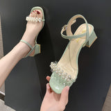 Nude Chunky Heel Sandals