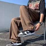 Men Sweatpants Drawstring Loose Sports Wide Legs Drape