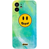 justin b drew phone case Drew Smiley Face Apple 11 Phone Case iPhone 12 Pro Max Straight Edge Frosted Xs XR