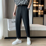 Men Suit Pants Casual Suit Pants Hanging Season Thin Ice Silk Loose