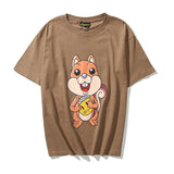 Justin Bieber Drew House Men Women Cotton Top T Shirt Summer Style Women Streetwear Summer Squirrel Short Sleeve Tshirt Men and Women