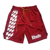 jogging shorts for men Slim Fit Muscle Gym Men Shorts Summer Workout Shorts Men's Printed Drawstring Mesh Basketball Shorts Five Points