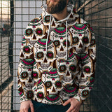 Skull Hoodie Autumn Skull Poker Printing Men's Sweater