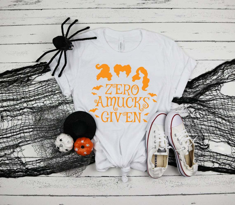 Halloween Costumes Zero Amuck Witch Pumpkin Print round Neck T-shirt for Women