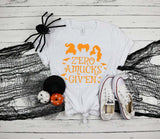 Halloween Costumes Zero Amuck Witch Pumpkin Print round Neck T-shirt for Women
