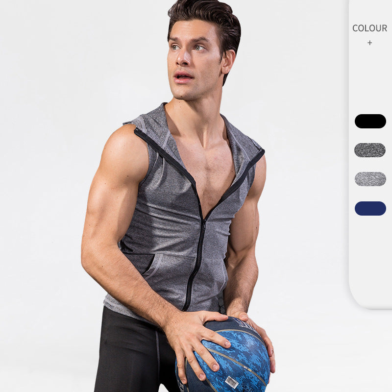 Moisture Wicking Shirts Sport Running Training Workout Clothes Zipper Hooded Quick Drying Clothes Coat