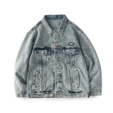 Spring Men's Vintage Top Plus Size Loose Denim Jacket Men Denim Jacket