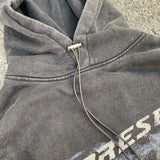 Present Hoodie Big White Shark Limited Retro Distressed Loose Hooded Sweater Heavy Weight