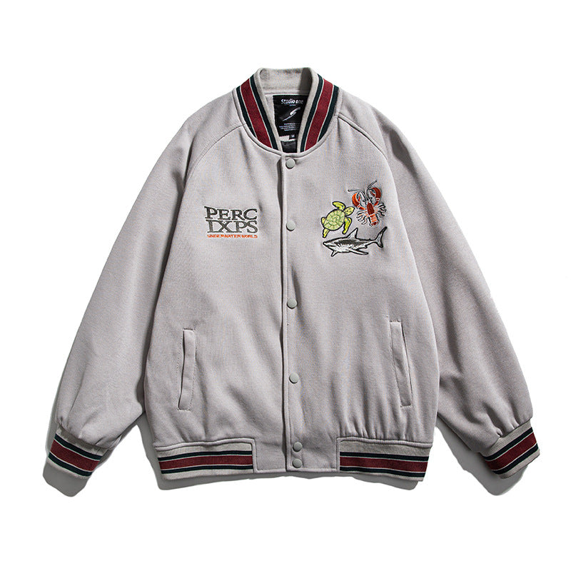 Letterman Jacket Outfit Senior Jackets Varsity Baseball Coat Men's Fashion Brand Street Baggy Casual Jacket