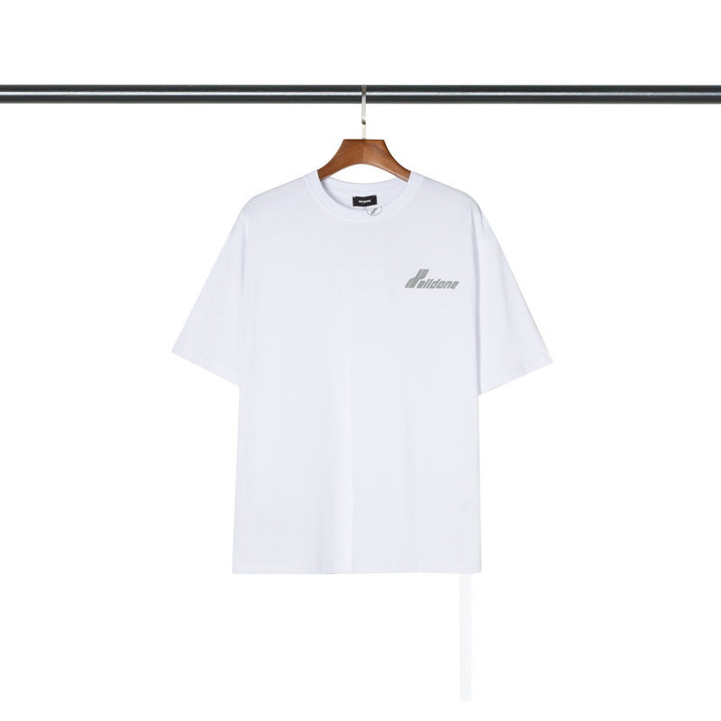We11done T Shirt Printed Loose-Fitting Casual round-Neck Men's and Women's Short Sleeve