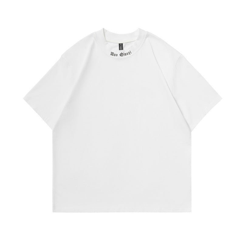 2022 Summer Man Outfits Solid Color Letter Printing Half Sleeve Shirt