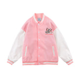 Letterman Jacket Outfit Senior Jackets Varsity Baseball Coat Bear Embroidered Colorblock Baseball Uniform outside