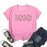 Boy Mama T Shirt Pattern Mama Printed Short Sleeve T-shirt