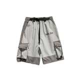 Summer Color Matching Pocket Shorts Men & Women Trendy Casual Five-Point Thin Breathable Beach Pants Drawstring Loose Track Pants