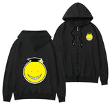 Smiley Face Hoodie Smiley Face Spring and Autumn Hoodie Men's and Women's Casual Clothes Zipper Coat