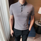 Men Polo Shirts Casual Polo Collar T-shirt