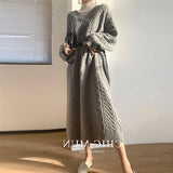 Work Dresses for Girls Autumn and Winter Knitted Dress Women's Loose Sweater Skirt