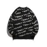 Man Fall Winter Outfis Autumn and Winter Letters Full Printed round Neck Sweater Men and Women Neutral Cotton Knitwear