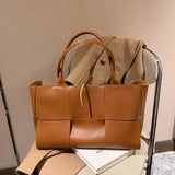 The Teacher Tote Shoulder Bag Large Capacity Woven Tote Bag Portable Women's Bag