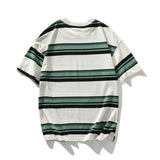 Man Summer T Shirt Striped Half Sleeve