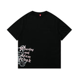 Men T Shirt Summer Casual Tops Men's Japanese National Fashion Boys round Neck Short Sleeve Casual Loose Bear Monster Women's T-shirt