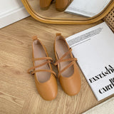 Nude Pumps Block Heel Ballet Shoes