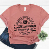 Halloween Costumes Sanderson Sister Pumpkin L Printed round Neck T-shirt for Women