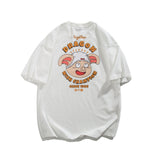 Men T Shirt Summer Casual Tops Men's Clothes Summer Wear Retro Men's round Neck Short Sleeve Casual Loose Cartoon Pig Printed T-shirt