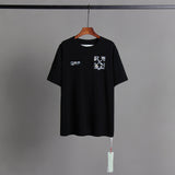 off Ow White T Shitrs Little Daisy Short-Sleeved T-shirt Men's and Women's Floral White