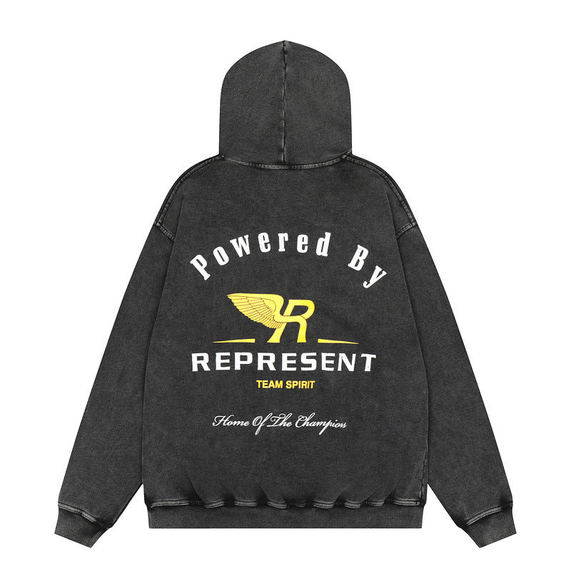 Present Hoodie Limit Wings Printing Loose