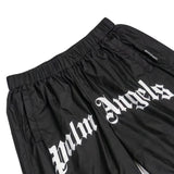 Palm Angels Letter Print Lightweight Fabric Shorts Loose Cropped Pants for Men and Women