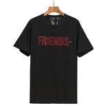 Vlone Men and Women Couple Personality Fashion plus Size Retro Sports Short Sleeve Tshirt